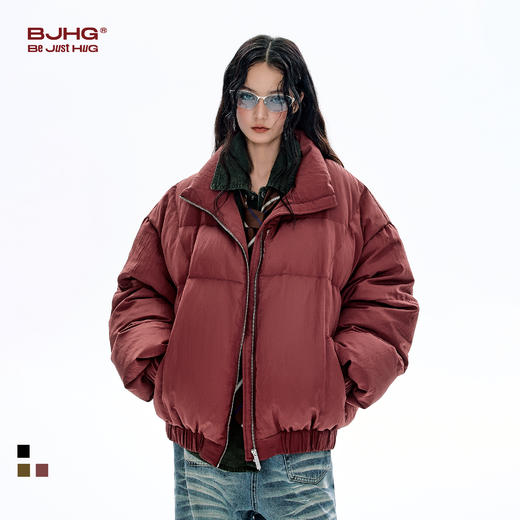 BJHG不计后果美式短款羽绒服男款冬季加厚外套休闲防寒情侣羽绒服 商品图0