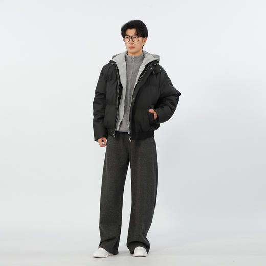 高级时尚潮流假两件皮质棉服-纪念日百货门店同款167344219 商品图3