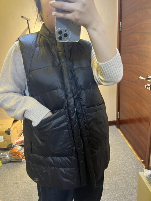 【爆款】水淼2025冬新款显瘦百搭一手长羽绒马甲1832 商品图3