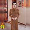 QYM C538雪花绒复古新中式改良版旗袍裙加厚保暖显瘦连衣裙 商品缩略图2