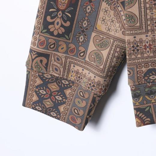 SDSA秋冬新款痞帅男装简约民族风花卉撞色连帽卫衣百搭套头上衣 商品图3