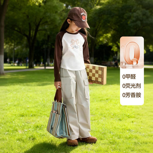 男女童全腰梭织单裤秋季新款安奈儿童装EM536506 商品图2