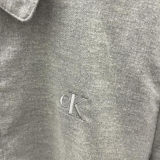 Calvin Klein/CK 男士法兰绒居家纯棉刺绣LOGO透气睡衣长袖衬衫 商品图3