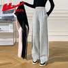 回力蕾丝边运动裤女2025新款春秋款阔腿裤休闲小个子垂感直筒卫裤 商品缩略图6