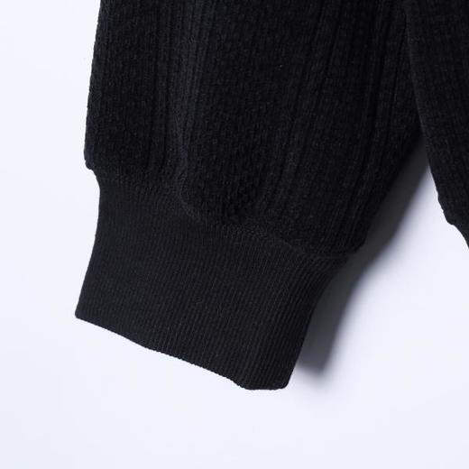 WY1393SDSA秋冬新款痞帅男装韩版纯色竖纹半拉链立领连帽卫衣百搭宽松 商品图4