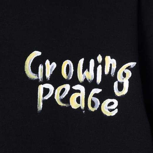 SDSA秋冬新款痞帅男装潮牌手绘花朵字母印花半高领长袖T恤百搭 商品图2