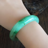 【天然正品】天然正桩细腻飘绿飘黄（福、寿）糯种55号翡翠手镯301025AH81 商品缩略图8