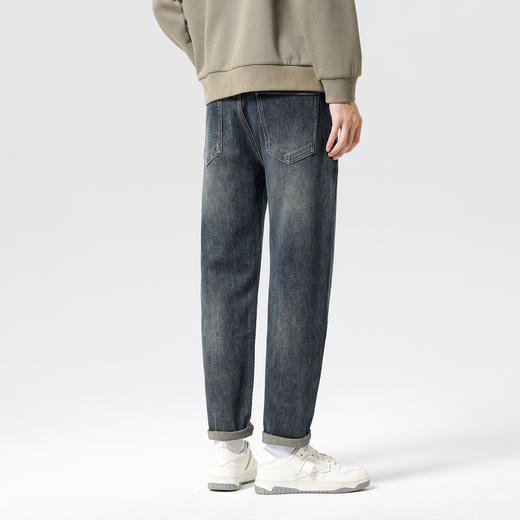 经典款男士直筒牛仔裤2025秋款潮流百搭校园通勤青少年长裤K&C 商品图5