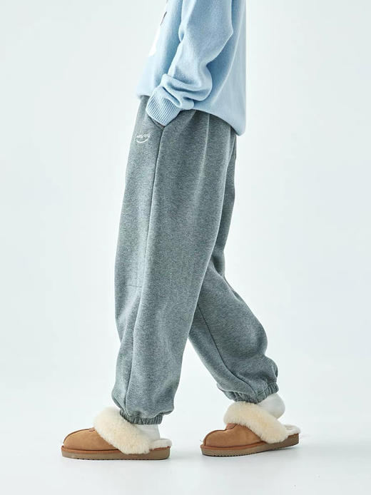 裸+同款！ 350g加厚绒  女童精致小字母刺绣 束脚休闲卫裤 商品图2