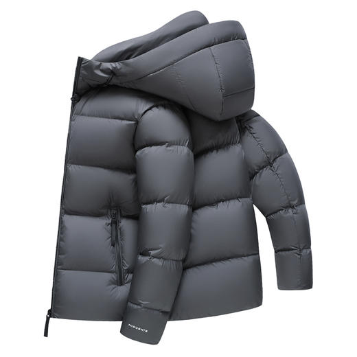 半身缘男装 冬季面包85%鹅绒螺纹袖口抗菌防静电羽绒服2618 商品图6