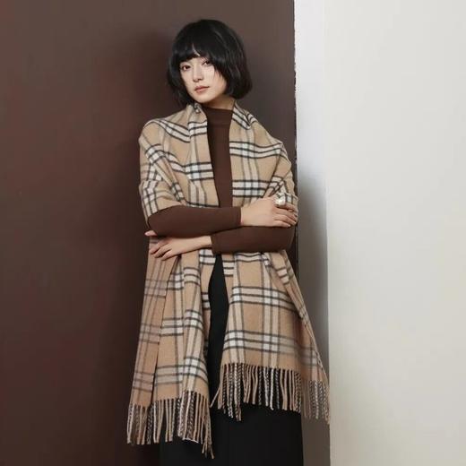  【C&C 明星款轻奢感羊毛/羊羔绒围巾】 超大尺寸 两面可戴 保暖舒适 商品图1