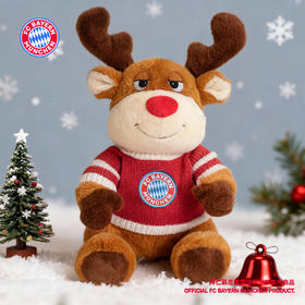 【官方正版】拜仁足球俱乐部丨麋鹿玩偶圣诞节氛围感毛绒周边球迷