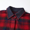 谜底格纹衬衣长袖2025冬季新品复古红格磨毛撞色衬衫女254MC1661 商品缩略图3
