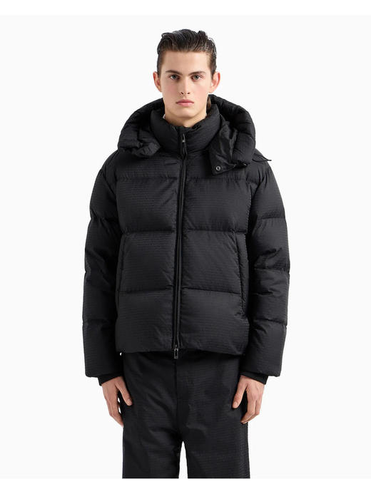 【超惠秒】Emporio Armani 男士满布字母logo 高充绒抗寒保暖可拆卸帽 羽绒服外套 12276 商品图12