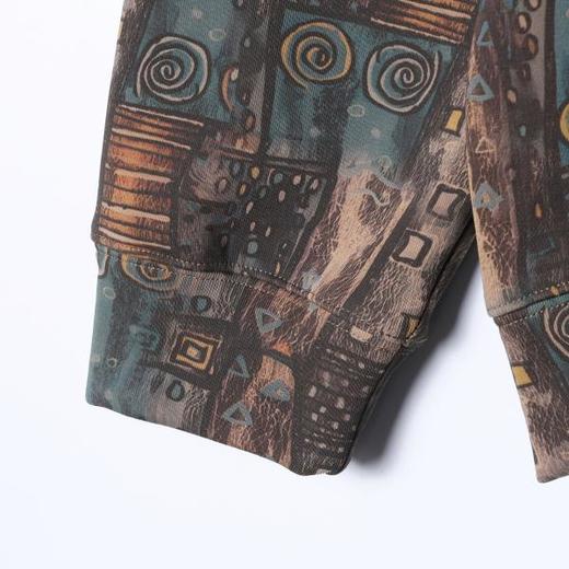 SDSA男士秋冬新款痞帅男装美式复古抽绳图案连帽卫衣百搭时尚上衣 商品图3