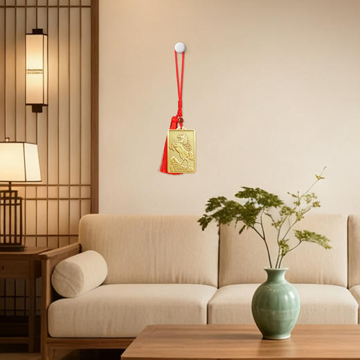 黄铜马上有钱财库挂件 商品图3
