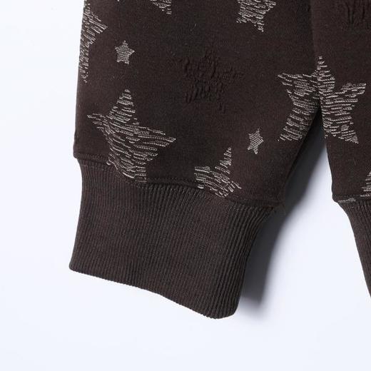 WY1362SDSA男士秋冬新款痞帅男装复古磨破撞色星星抽绳连帽卫衣百搭时尚 商品图4