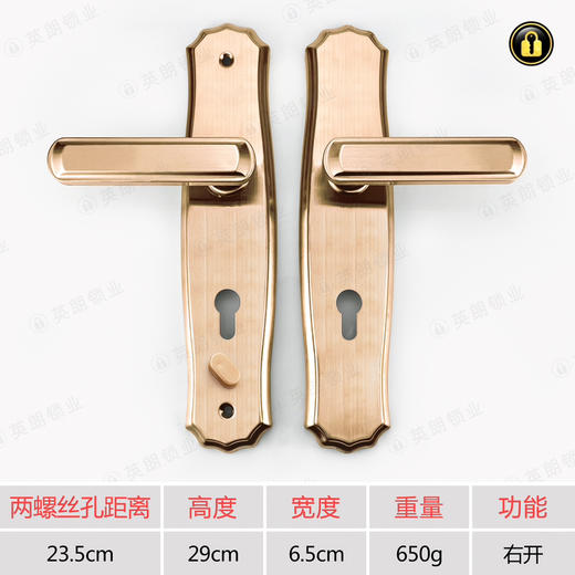 〖A048〗玫瑰金1.2厚2904(大85)双活右 商品图0