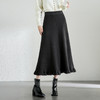 【内购】时尚都市白领舒适通勤时尚松紧腰毛边下摆点缀 A字半身裙-W44Q56679 商品缩略图1