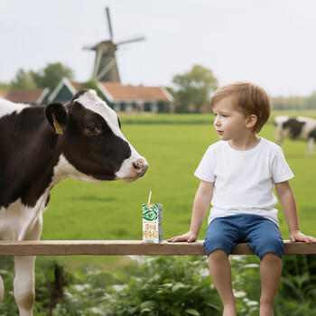 荷高（Globemilk）荷兰原装进口3.7荷兰官方草饲全脂纯牛奶200ml*24早餐整箱送礼 商品图2