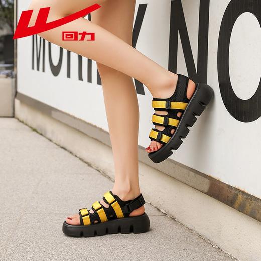 回力凉鞋女2025夏季多巴胺透气女鞋厚底百搭魔术贴运动沙滩鞋女款 商品图1