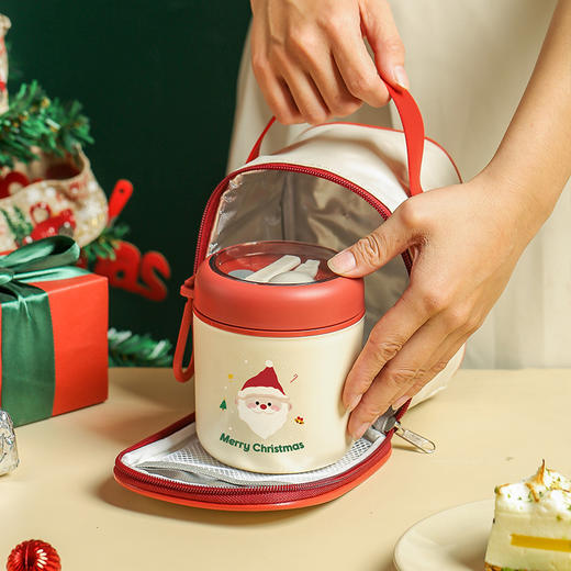 【创意圣诞早餐杯】汤杯便携燕麦杯 牛奶杯豆浆杯杯子礼品水杯 圣诞节礼物 商品图3