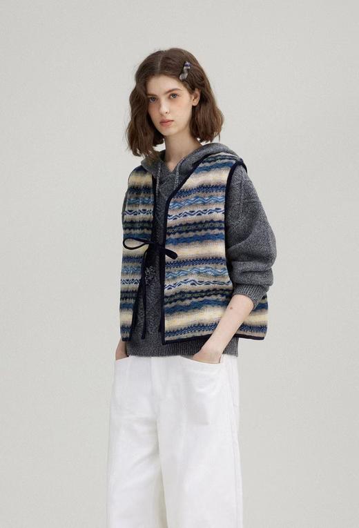 费尔岛Vintage毛茸茸复古氛围感百搭马甲 商品图11