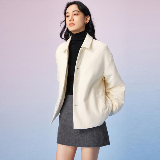 NPC潮牌90鹅绒绵羊毛混纺二合一轻薄羽绒服男秋上新翻领NP57DJ47 商品图3