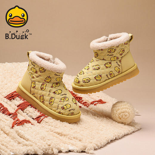 B.Duck小黄鸭童鞋冬季加绒保暖雪地靴26-30码 B5686911 商品图4