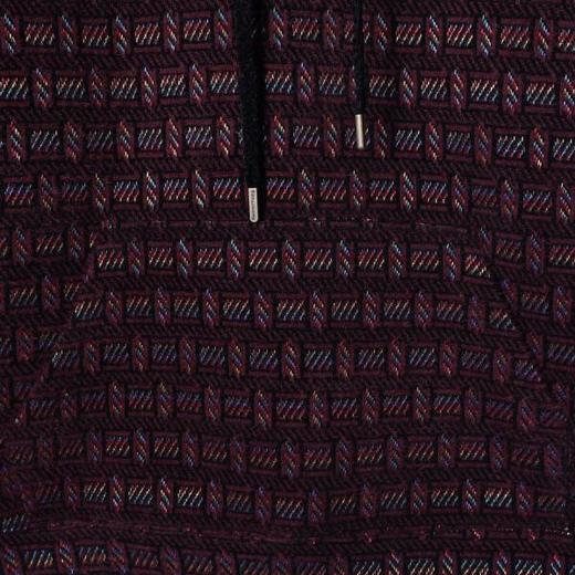 SDSA秋冬新款痞帅男装韩版彩色刺绣格子提花连帽卫衣百搭宽松上衣 商品图2