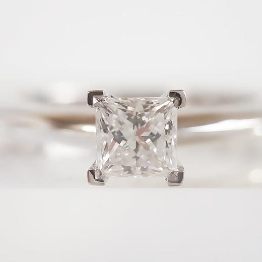 【95新】Tiffany & Co.蒂芙尼Pt950铂金0.48ct方钻钻戒51号271025TJ23 商品图2