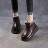 头层牛皮女鞋加绒保暖雪地靴，防滑舒适真皮东北棉鞋ZM258763 商品缩略图0