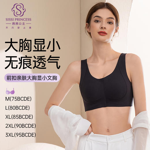 前扣亲肤大胸显小文胸 商品图1