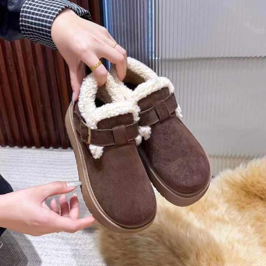 【HF】无忧购冬季高帮厚底勃肯鞋女一脚蹬加绒鞋19-7（截单后3-5天发货） 商品图4