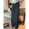 宽条纹超柔慵懒布制裤-纪念日百货门店同款167046537 商品缩略图1