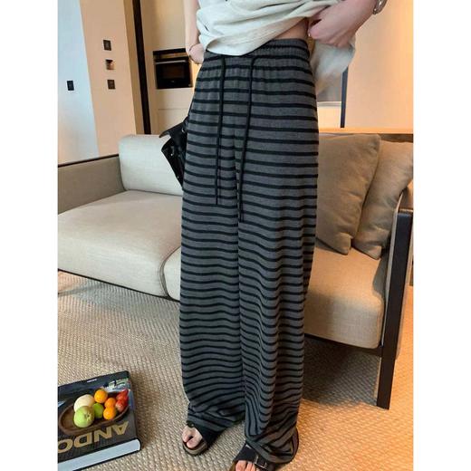 宽条纹超柔慵懒布制裤-纪念日百货门店同款167046537 商品图1
