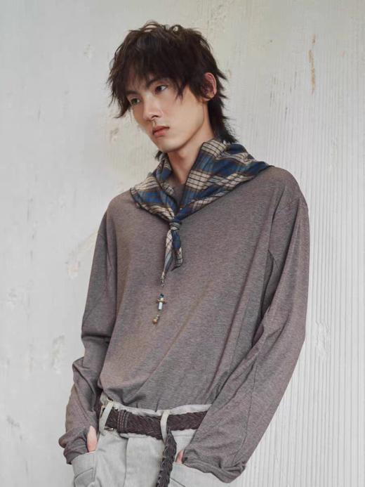 共和GongheRepub/GH24033/「沙洲」磨毛提花格子三角巾 商品图2