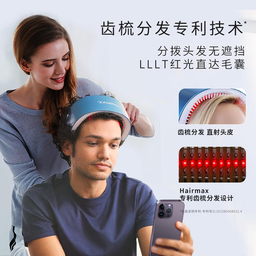 Hairmax半导体激光治疗仪 LaserBand 41 +胶原蛋白洗发水240ml*3瓶【赠精华水60ml*5+护发素300ml*1+Hairmax气垫梳*1+HairMax震动导液梳*1】 商品图5