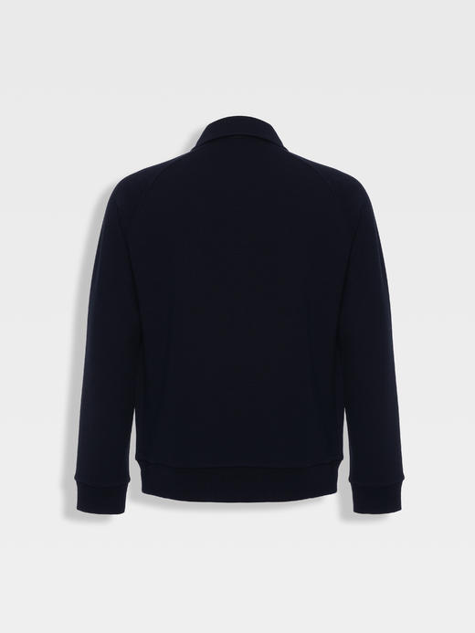 callisto藏青羊毛混纺外套 商品图1