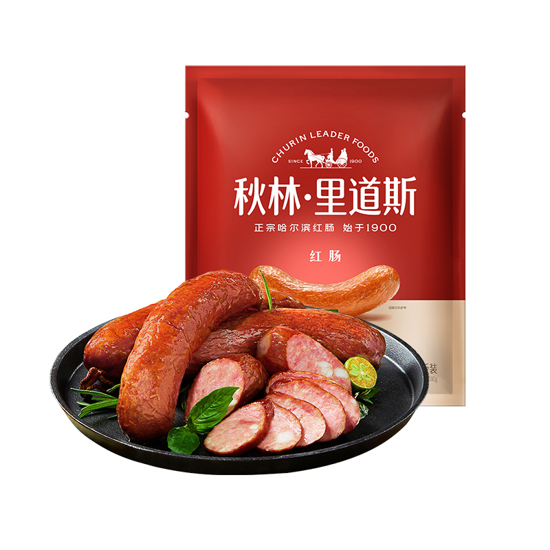 秋林里道斯食品 哈尔滨红肠580g袋中华老字号 休闲零食猪肉肠东北特产地道小吃香肠 开袋即食 哈尔滨红肠580g量贩装【加入购物车优先发货】 蒜香味