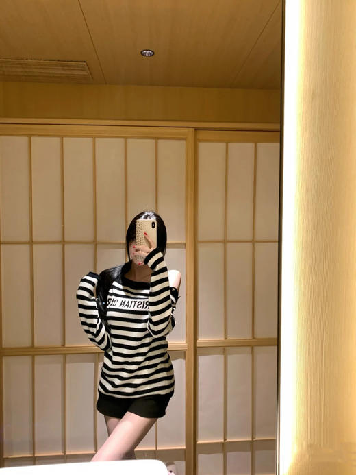 迪奥 25秋冬新款 肩扣条纹针织毛衣(TM) 商品图7