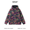 SDSA男士秋冬新款痞帅男装简约美式撞色印花字母连帽卫衣百搭宽松 商品缩略图0