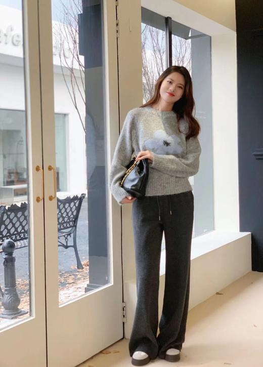 【百图lulu定制】【永生花针织衫】绒感 樱花 图 温暖 松弛感 羊毛混纺毛衣 商品图5