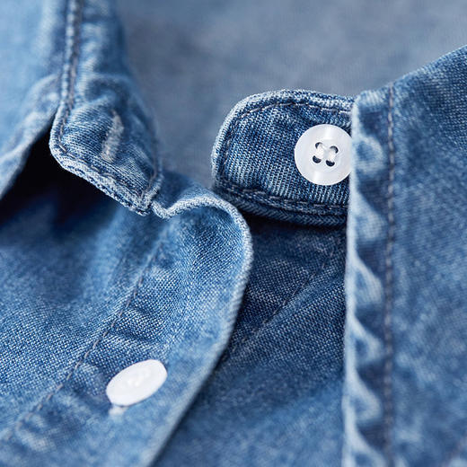 【内购】气质通勤牛仔衬衫文艺氛围感简约佰搭时髦复古风-W53CD3614X 商品图3