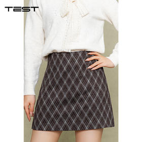 冬上新百搭通勤高腰显瘦格纹包裙3254061