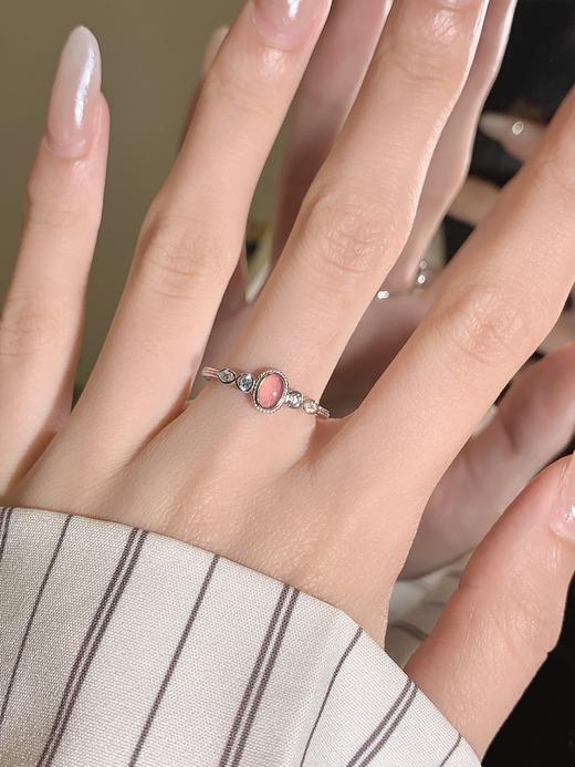 卡蒂罗KADER  甜心之梦女戒 925银甜美俏皮可爱少女心设计感椭圆形可调节单戒 简约百搭守护美好 商品图5