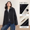 【内购】【绵羊毛】都市通勤气质翻领单排扣宽松落肩不臃肿厚双面呢外套-W54OC2733 商品缩略图3