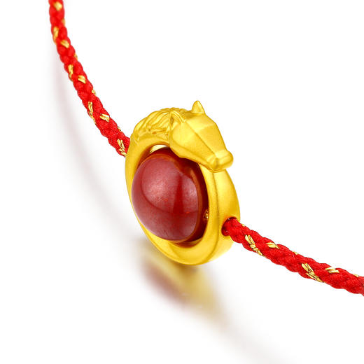 「来财马」足金朱砂手绳 马年必备吉祥款 时尚百搭 商品图1