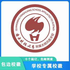 通版南方科技大学附属光明凤凰学校包边校徽名贴章可缝烫现货发51