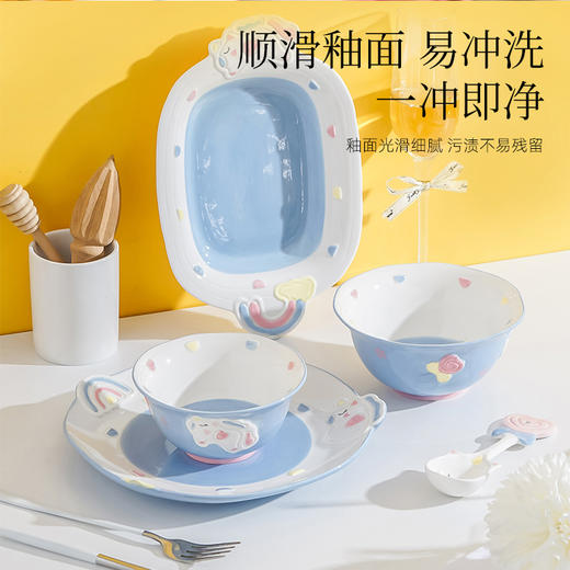 釉下彩陶瓷餐具（独角兽） 商品图3